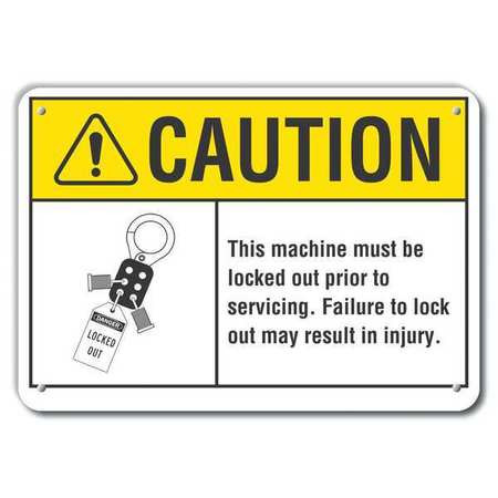 LYLE LCU3-0101-RA_10x7 CAUTION SIGN RECYCLED ALUMINUM 7 IN H