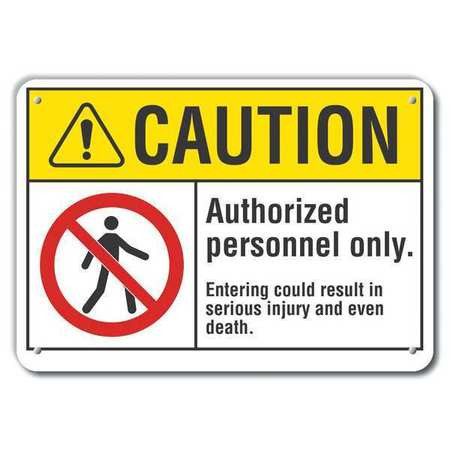 LYLE LCU3-0081-RA_14x10 CAUTION SIGN RECYCLED ALUMINUM 10 IN H