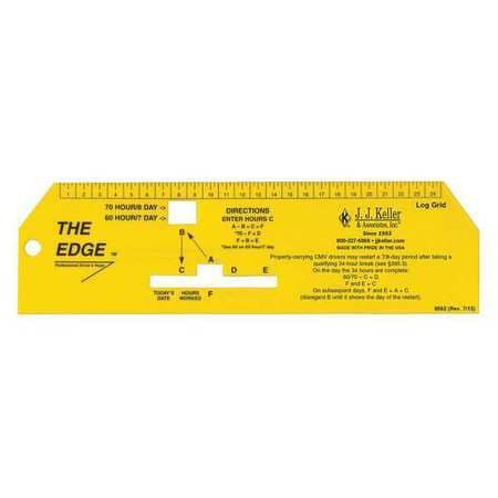 JJ KELLER 8562 LOG BOOK RULER 2 X 7-1/4 L