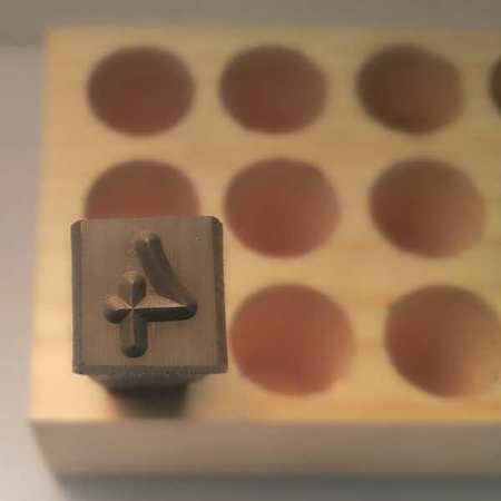 YOUNG BROS. STAMP WORKS, INC. 03091 4 HAND STAMP 2-3/8 SHANK L STEEL