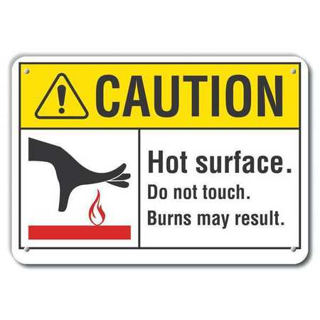 LYLE LCU3-0100-RA_10x7 CAUTION SIGN RECYCLED ALUMINUM 7 IN H
