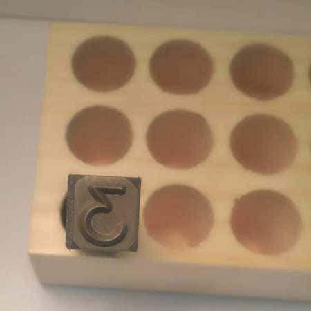 YOUNG BROS. STAMP WORKS, INC. 03091 3 HAND STAMP 2-3/8 SHANK L STEEL