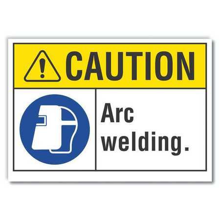 LYLE LCU3-0071-RD_7x5 CAUTION SIGN SELF-ADHESIVE VINYL 5 IN H