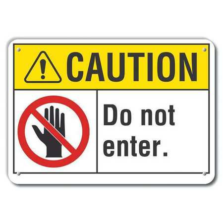 LYLE LCU3-0088-RA_14x10 CAUTION SIGN DO NOT ENTER 10 X14 