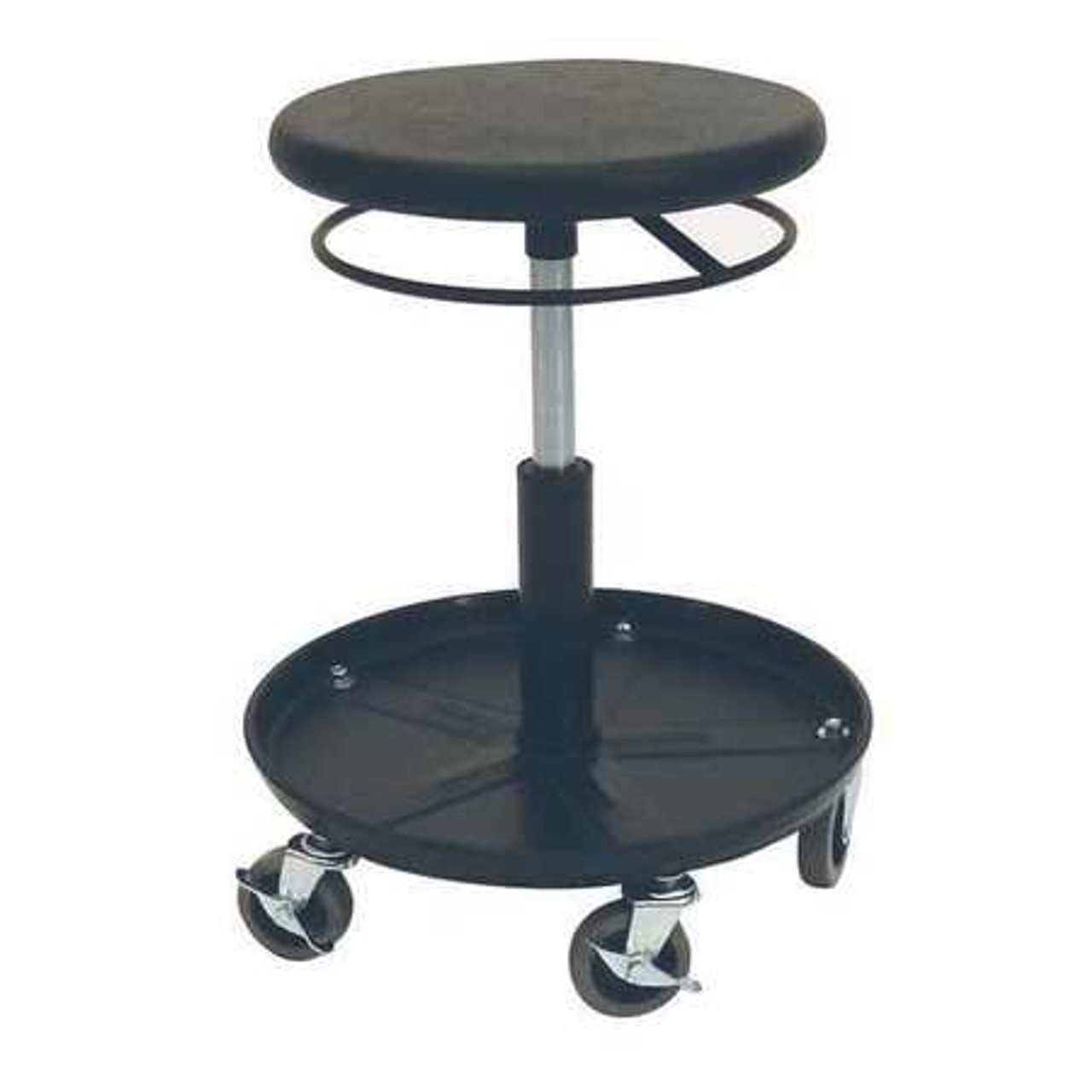 SHOPSOL 1010302 WELDING STOOL,ROUND PEDESTAL,BLACK,21"H
