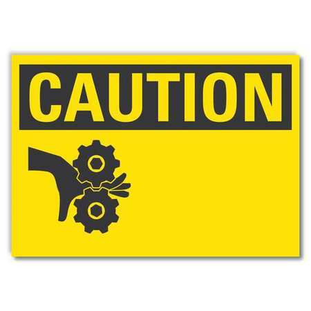 LYLE LCU3-0203-RD_7x5 CAUTION SIGN SELF-ADHESIVE VINYL 5 IN H
