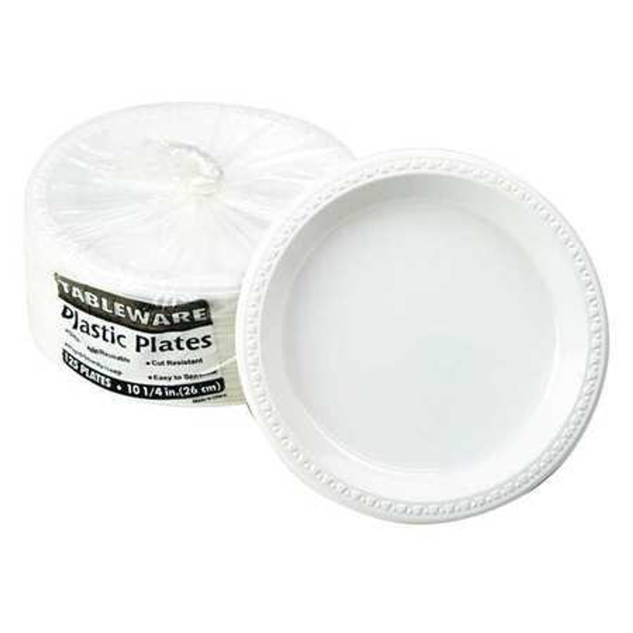 TABLEMATE PRODUCTS, CO. 10644WH PLATES 10 1/4 DIA. WHITE PK125