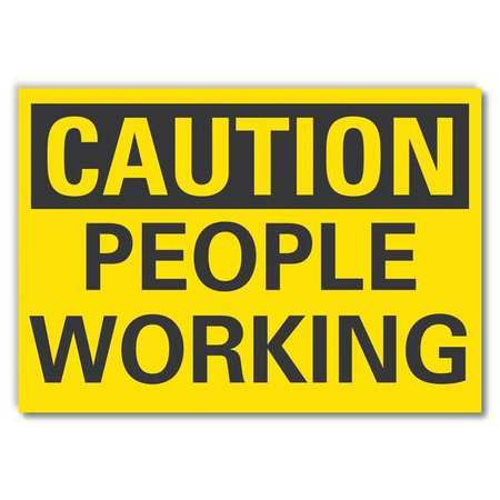 LYLE LCU3-0231-RD_5x3.5 CAUTION SIGN 3-1/2 X 5 VINYL