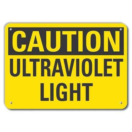 LYLE LCU3-0249-RA_10x7 CAUTION SIGN RECYCLED ALUMINUM 7 IN H