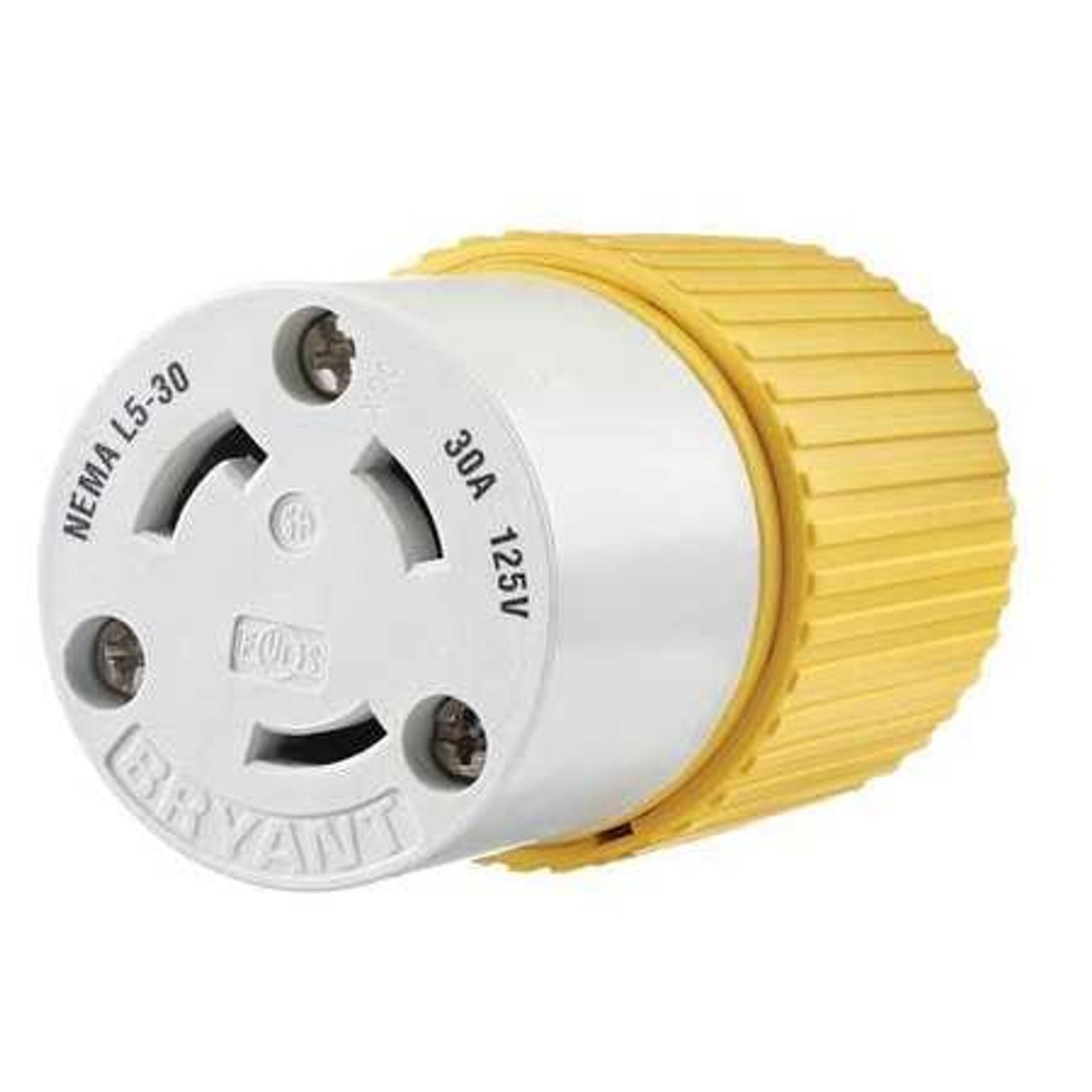 BRYANT 70530NCCR LOCKING CONNECTOR YELLOW/WHITE NYLON 30A