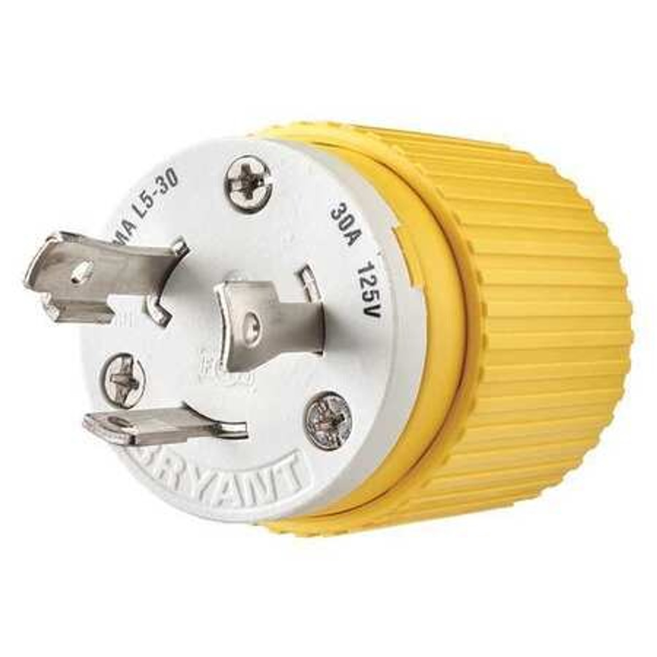 BRYANT 70530NPCR LOCKING PLUG YLLW/WHT 125VAC 2.0 HP 30A