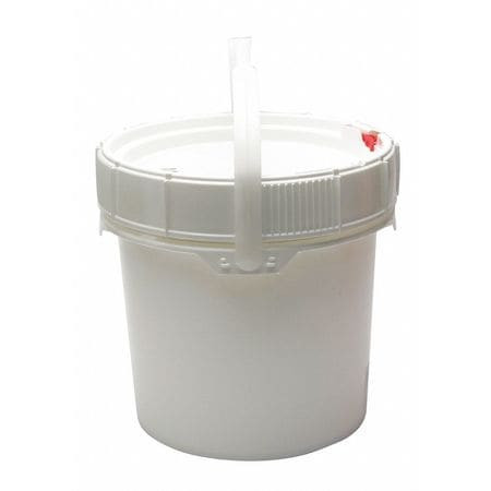 GRAINGER GLOBAL SOURCING MNG8003-WL PAIL 3.5 GAL. PLASTIC HANDLE WHITE W/LID