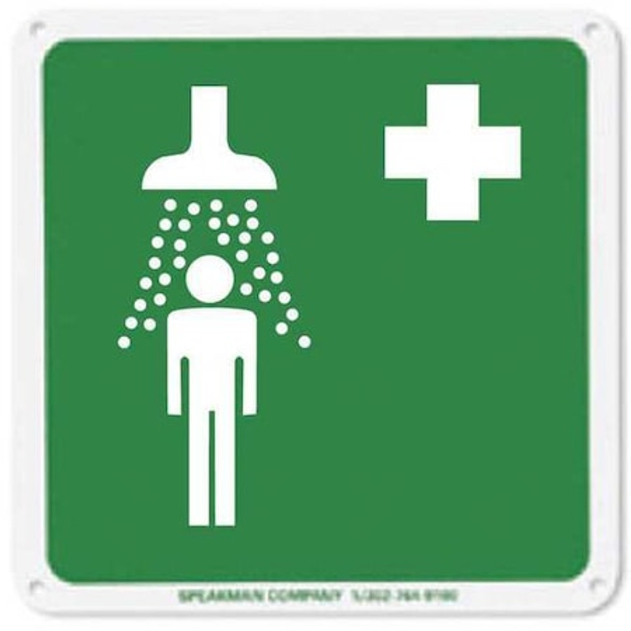 SPEAKMAN SGN2 SAFETY SHOWER SIGN PLASTIC