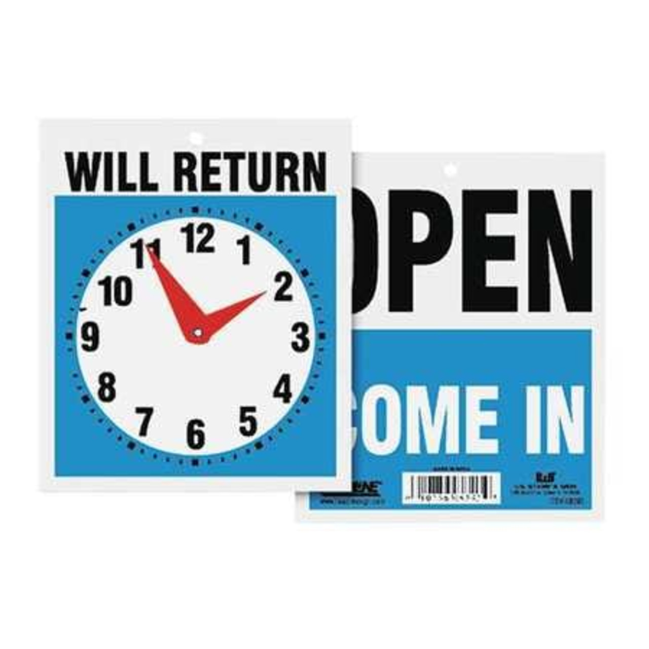 HEADLINE SIGN 9382 HEADLINE SIGNS  SIGN, "WILL RETURN", W/C