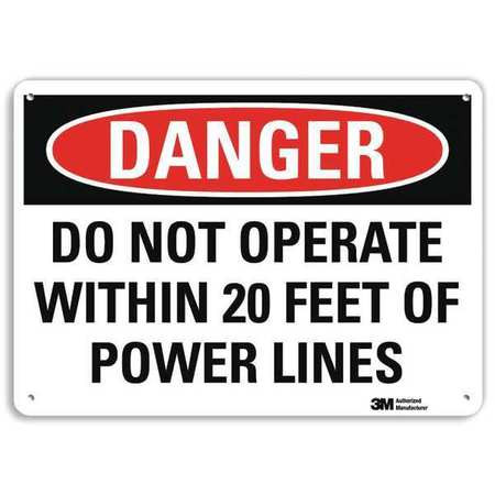 LYLE U3-1343-NP_14X10 DANGER SIGN 14 W X 10 H 0.055 THICK