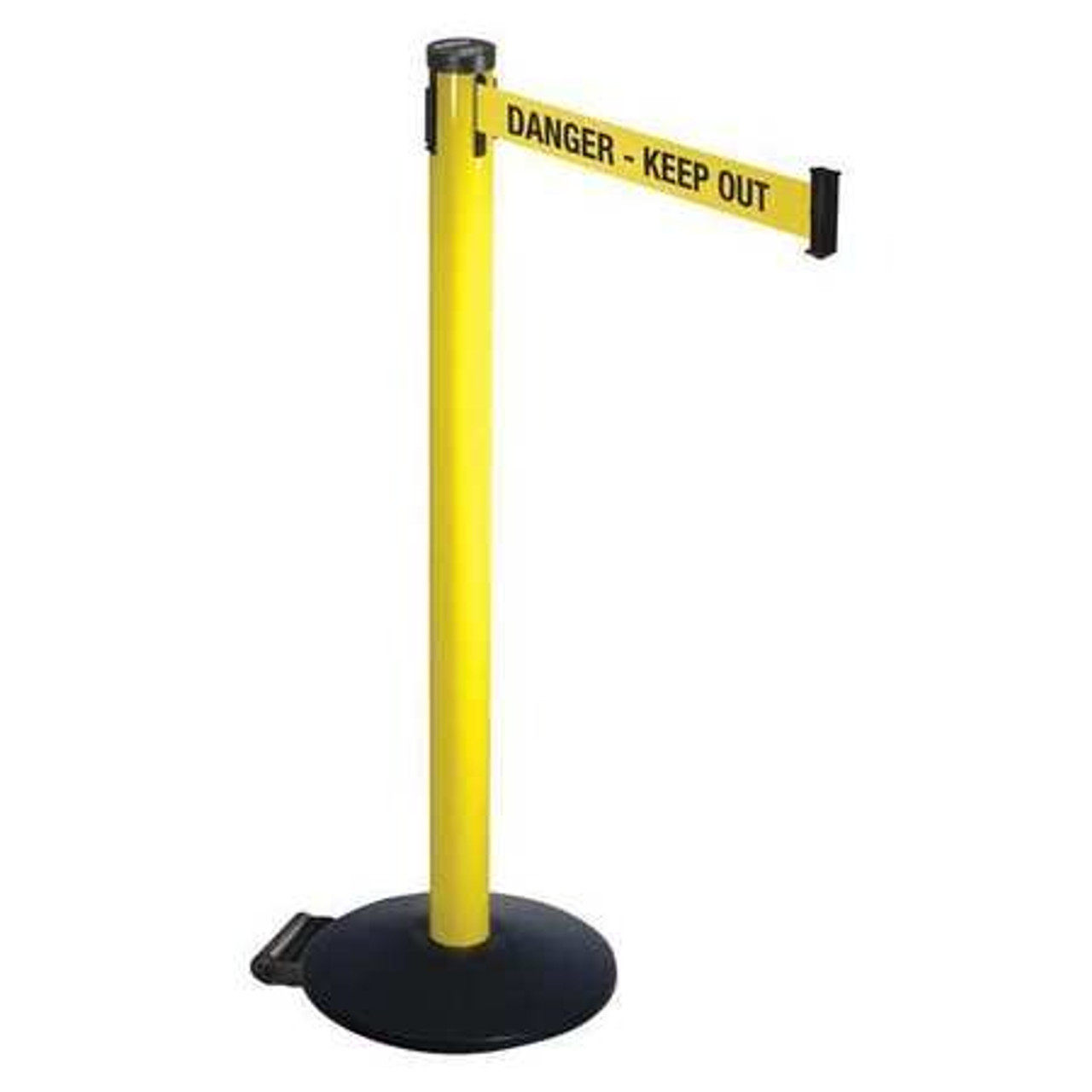 RETRACTA-BELT 305YA-DKO BARRIER POST YLW/BLACK TEXT 2 IN BELT W