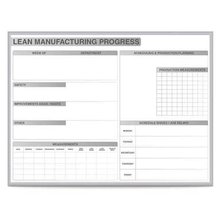 GHENT GRPM302M-23 MANUFACTURING LEAN MAGNETIC WHITEBOARD A