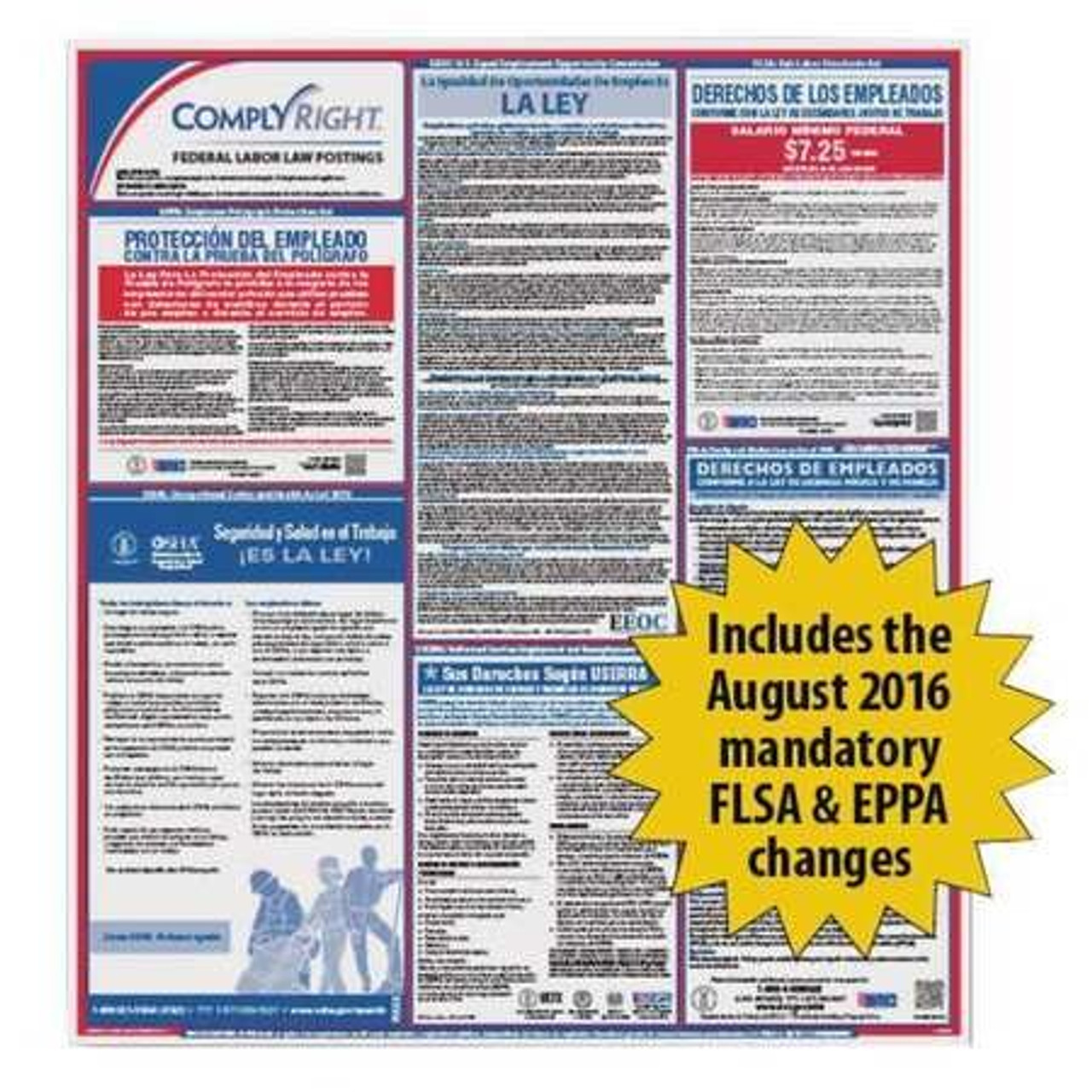 COMPLYRIGHT ERFEDS FEDERAL LABOR LAW POSTER SPANISH