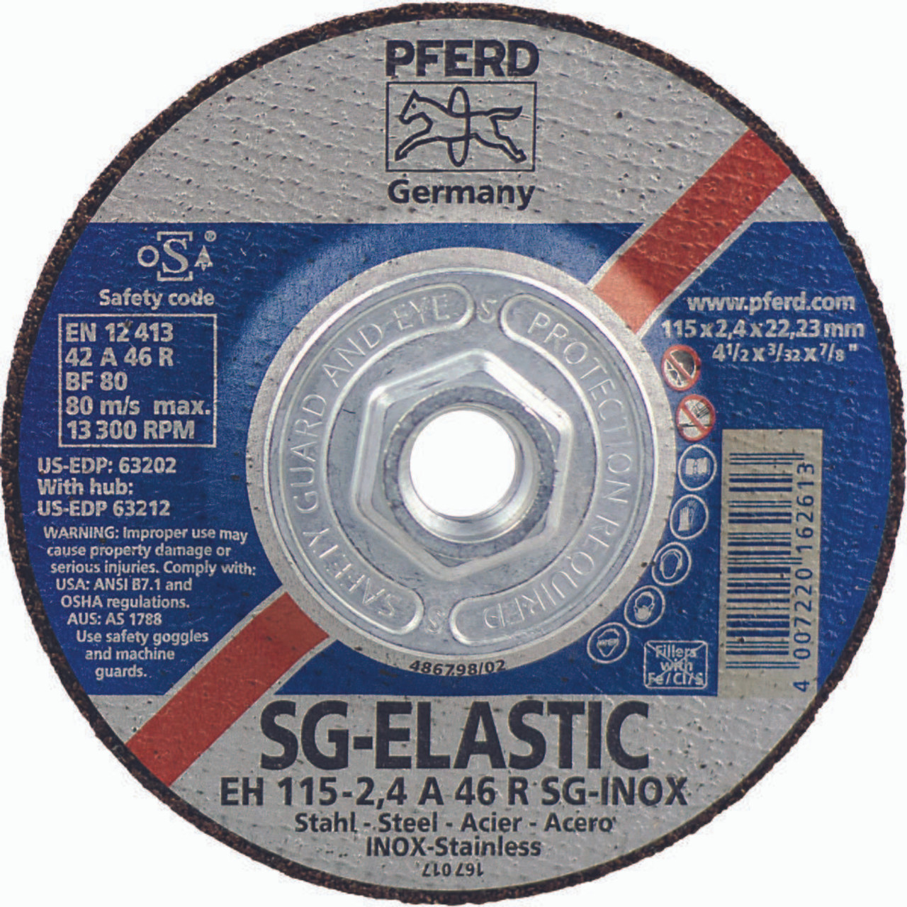 PFERD 63212 CUT-OFF WHEEL 4-1/2 X 3/32 