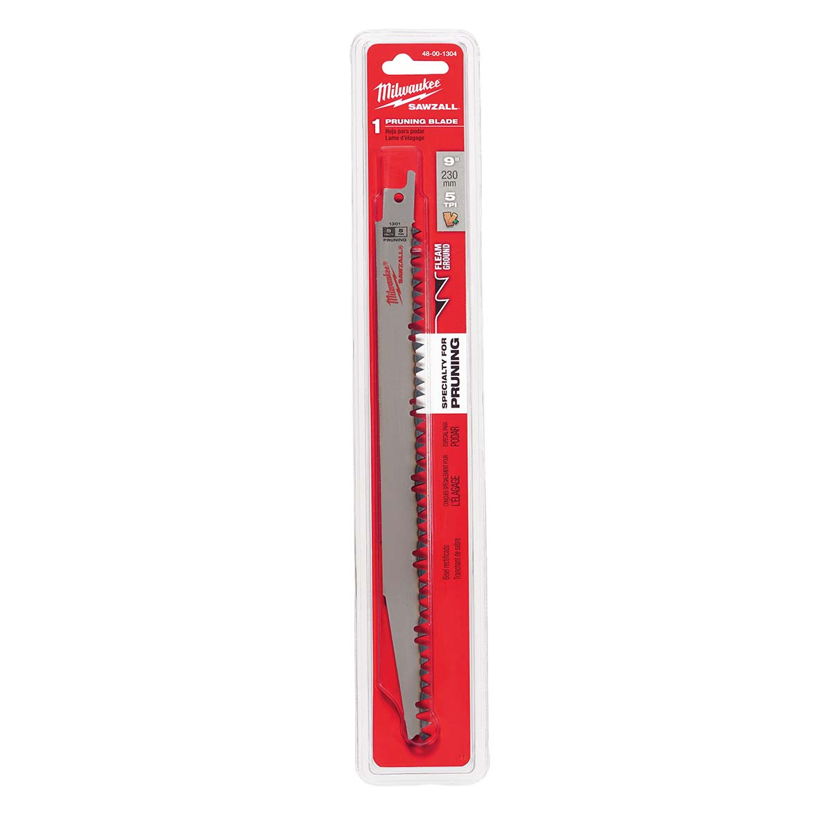 MILWAUKEE ELECTRIC TOOLS 48-00-1304 9" 5 TPI PRUNING SAWZALL® BLADE
