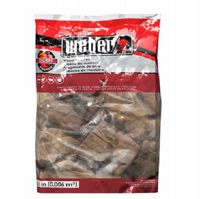 WEBER-STEPHEN 17142 CHERRY WOOD CHUNKS, 350-CU. IN.