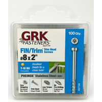 ITW GLOBAL BRANDS 37728 SCREW FIN/TRIM HEAD 8X2IN