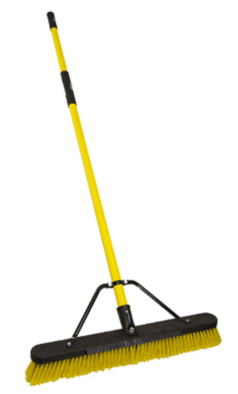 QUICKIE MANUFACTURING 857FGSU JOBSITE PUSH BROOM, COMMERCIAL GRADE, 24
