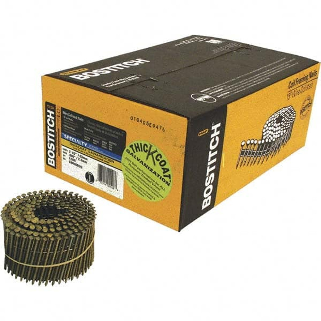 STANLEY C8R90BDSS-316 NAIL SDG COIL RING SS 2-1/2IN