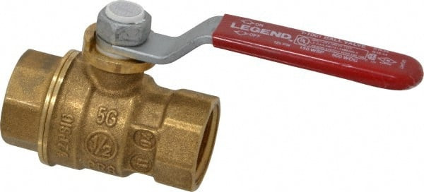 LEGEND VALVE & FITTING 101-023 1/2" PIPE, FULL PORT, BRASS STANDARD BAL
