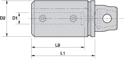 KENNAMETAL 1144730 8MM BORE DIAM, 40MM BODY DIAM X 45MM BOD