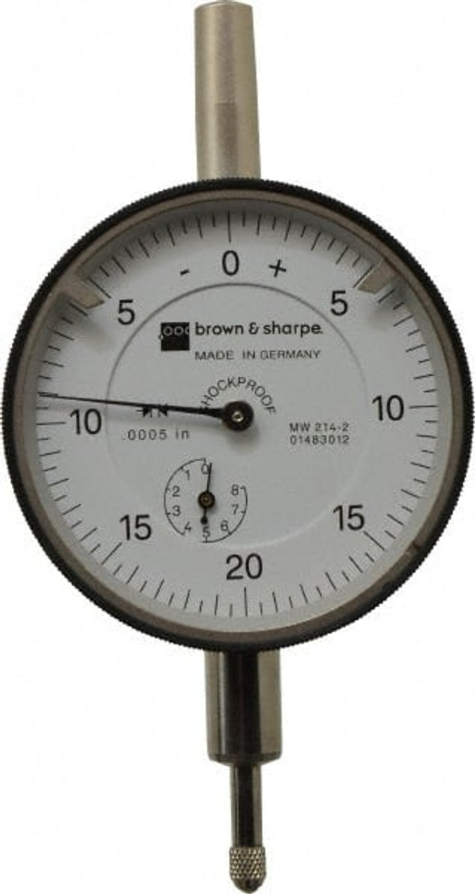 TESA BROWN SHARPE 14.83012 DIAL INDICATOR,2.250 IN. DIAL SIZE,WHITE