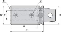 KENNAMETAL 2269895 1" BORE DIAM, 1.97" BODY DIAM X 2.756" B