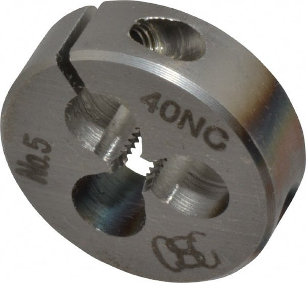 OSG 2727200 #5-40 UNC HIGH SPEED STEEL ROUND ADJUSTA