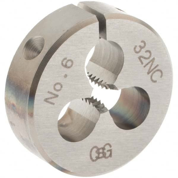 OSG 2727400 #6-32 UNC HIGH SPEED STEEL ROUND ADJUSTA