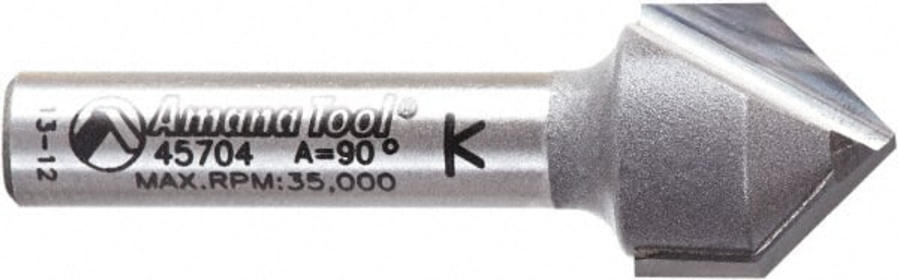 AMANA TOOL 45704 1/2" DIAM, 1/2" LOC, 2 FLUTE CARBIDE-TIP