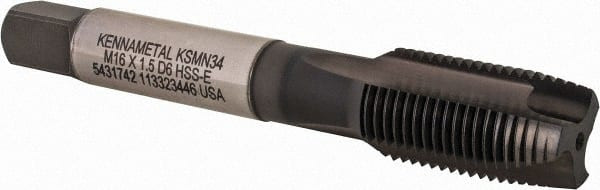 KENNAMETAL 5431742 M16X1.50 3 FLUTE TIN/CRC/C FINISH VANADI