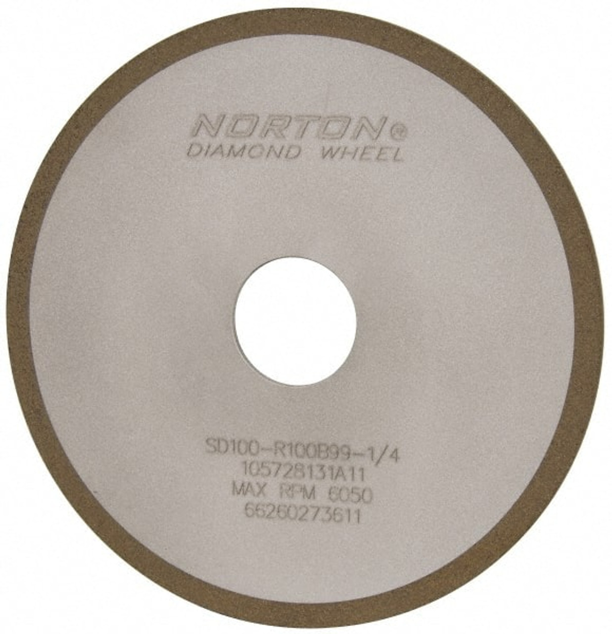 NORTON 66260273611 6" DIAM X 1-1/4" HOLE X 1/8" THICK, 100  NORTON 66260273611 6" DIAM X 1-1/4" HOLE X 1/8" THICK, 100