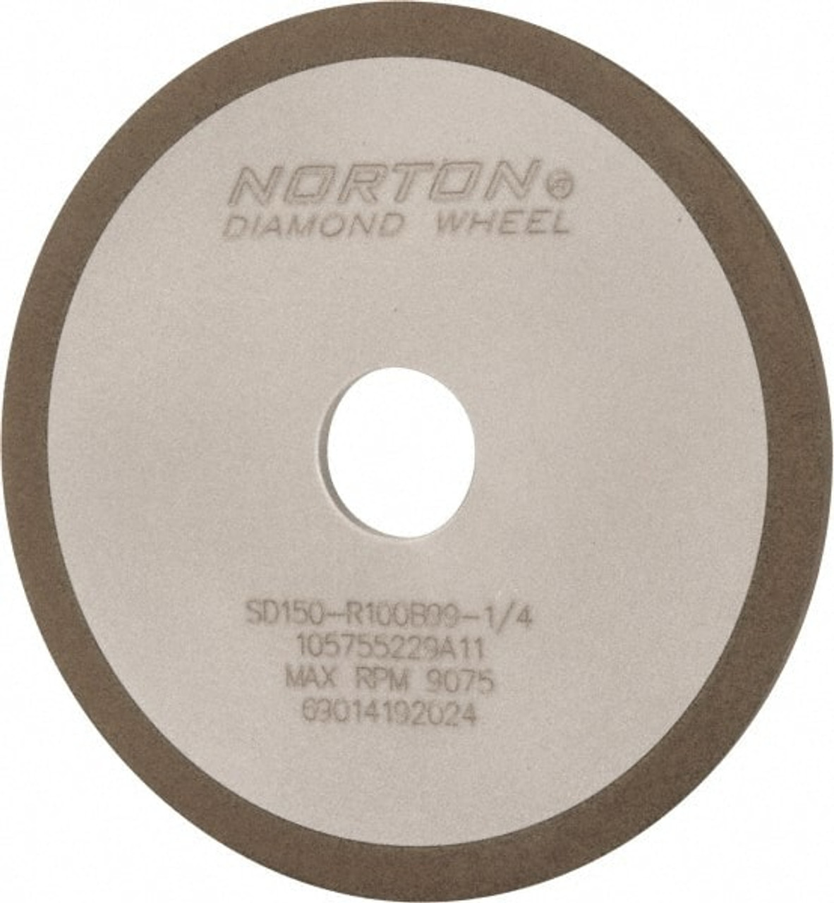 NORTON 69014192024 4" DIAM X 3/4" HOLE X 1/8" THICK, 150 GR