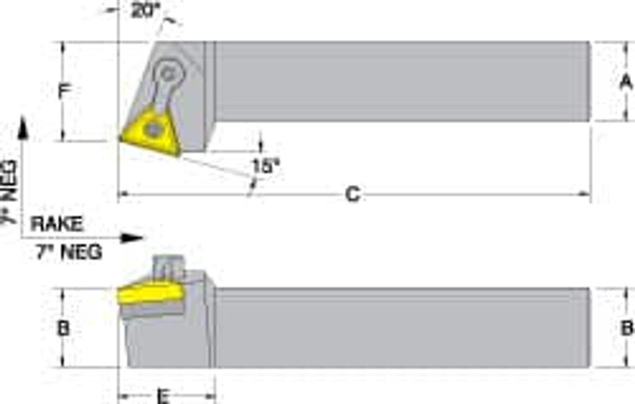 DORIAN TOOL 73310150961 LH MTRN -7&DEG; NEGATIVE RAKE INDEXABLE 