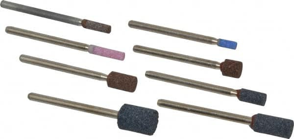 GRIER ABRASIVES 8PC. W-KIT 8 PIECE ALUMINUM OXIDE VITRIFIED MOUNTED