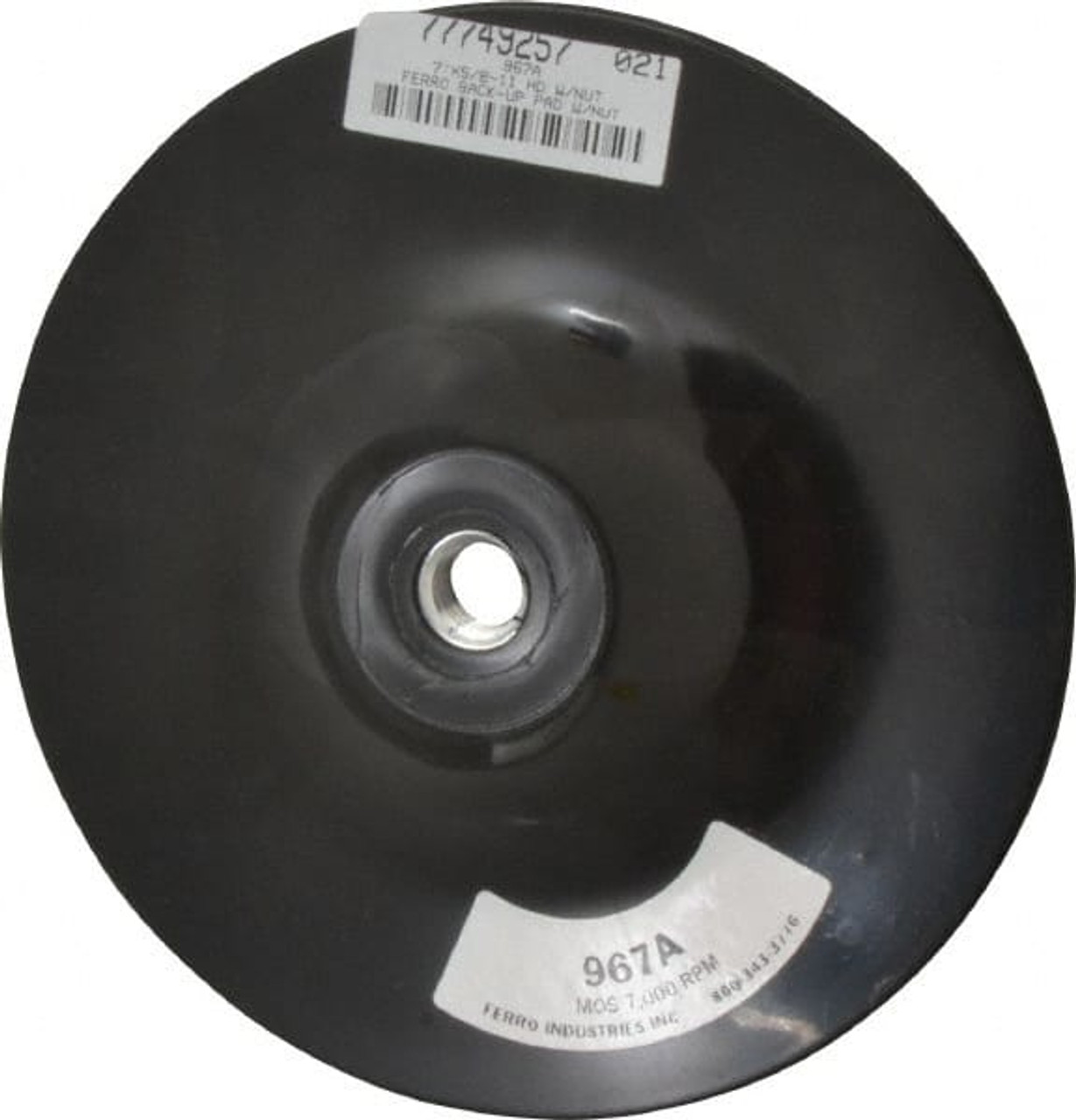 FERRO INDUSTRIES 967A 7" DIAM LOCKING NUT DISC BACKING PAD
