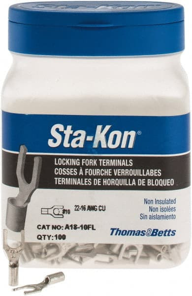 THOMAS & BETTS A18-10FL #10 STUD, 22 TO 16 AWG COMPATIBLE, NONIN