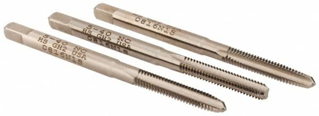 HERTEL K008910AS #5-40 UNC, 3 FLUTE, BOTTOMING, PLUG & TA