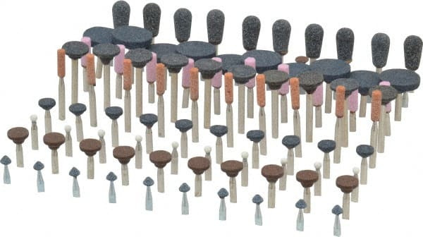 GRIER ABRASIVES KIT-1/8-RAND100 100 PIECE ALUMINUM OXIDE VITRIFIED MOUNT