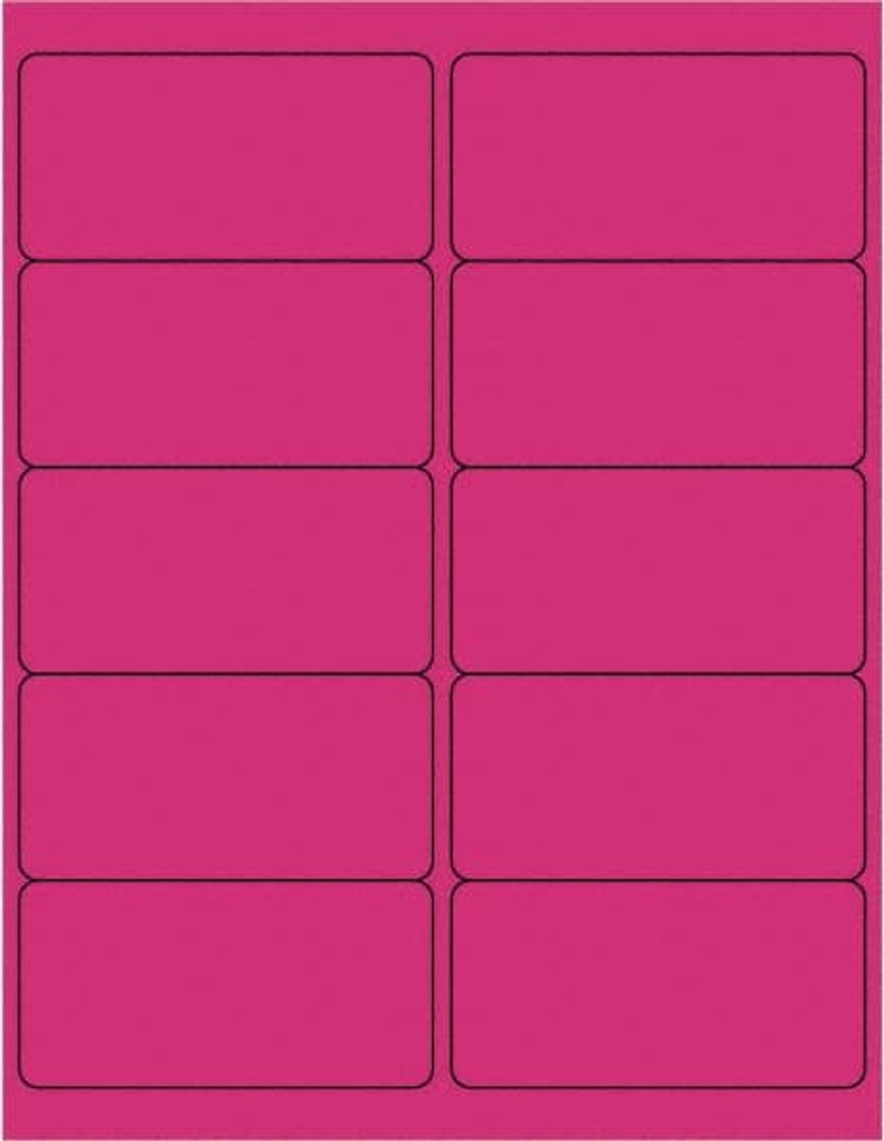 TAPE LOGIC LL410PK 4 X 2" FLUORESCENT PINK REMOVABLE RECTAN