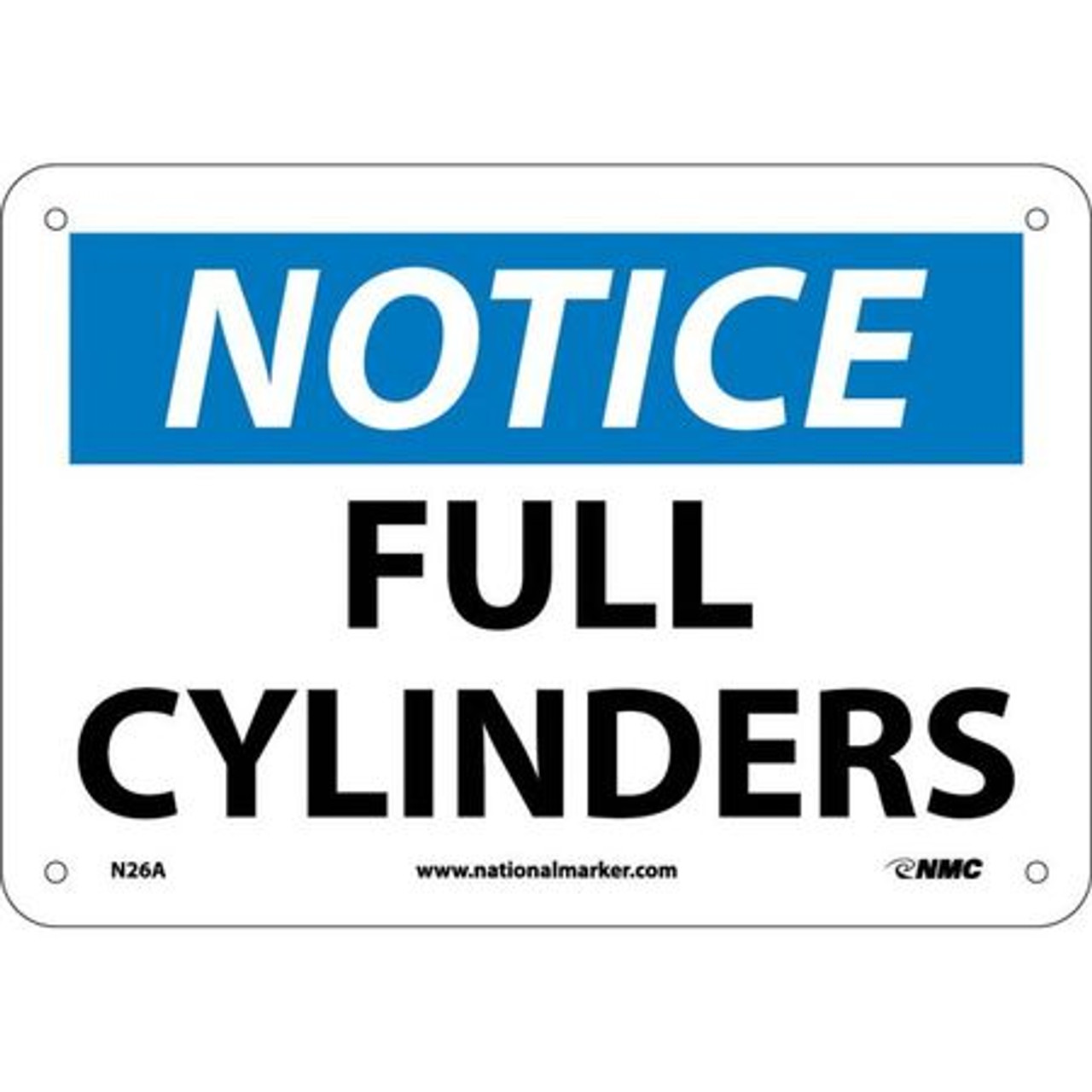 NMC N26A NOTICE - FULL CYLINDERS, 7" LONG X 10" W
