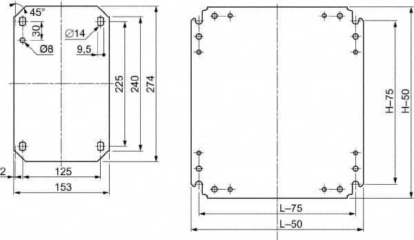 SCHNEIDER ELECTRIC NSYMM3025 PLAIN MOUNTING PLATE H300XW250MM MADE OF