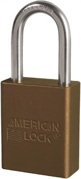 AMERICAN LOCK S1106BRN BWN ALUM SAFETY PL W/11/2IN SHCKL KEY RE