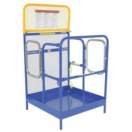 VESTIL WP-3636-DD STEEL WORK PLATFORM W/2 DOOR ENTRY 36X36