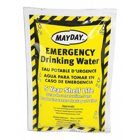 MAYDAY 73011 EMERGENCY DRINKING WATER 4.22 OZ. PK100